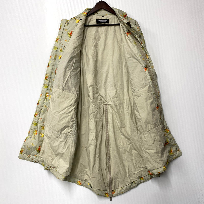 【中古品】【メンズ】 FLOUR DESIGN MODS COAT UC2E4302 フラワー デザイン モッズ コート 総柄 アウター 140-250810-ay-16-izu サイズ：2 カラー：ICE GRAY BASE 万代Net店