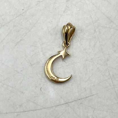 【中古品】【メンズ/レディース】 AVALANCHE アヴァランチ 10K MOON＆STAR DIAMOND PENDANT TOP ムーン＆スター ダイヤモンド ペンダント トップ 月 星 ネックレス トップ アクセサリー 192-250810-ay-12-izu カラー：イエローゴールド 万代Net店