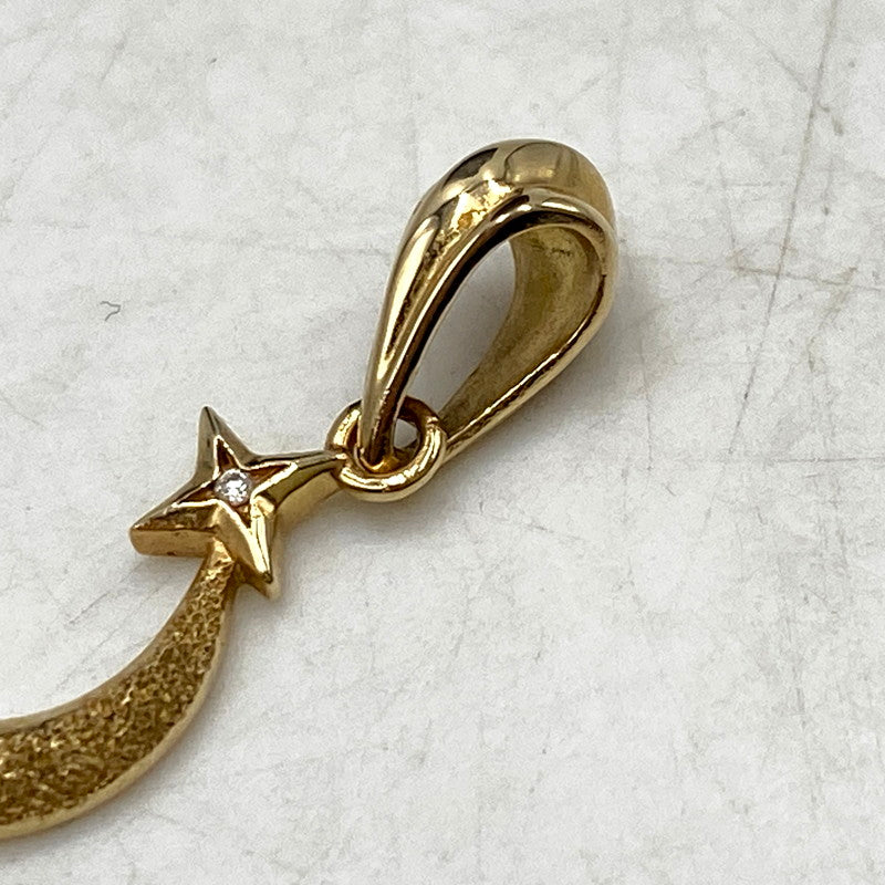 【中古品】【メンズ/レディース】 AVALANCHE アヴァランチ 10K MOON＆STAR DIAMOND PENDANT TOP ムーン＆スター ダイヤモンド ペンダント トップ 月 星 ネックレス トップ アクセサリー 192-250810-ay-12-izu カラー：イエローゴールド 万代Net店