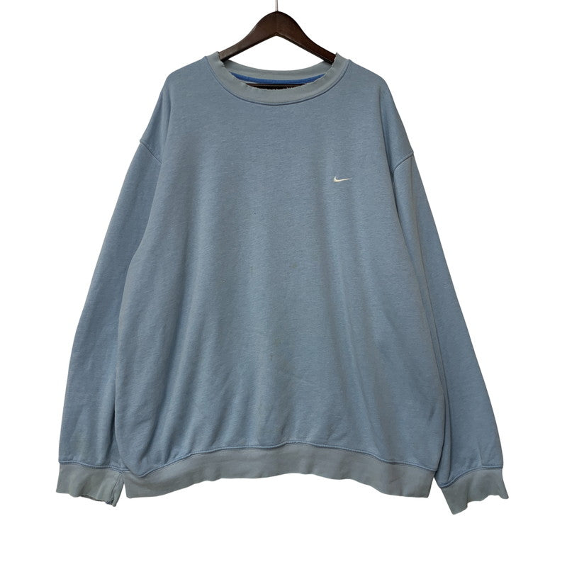 【現状渡し品】【メンズ】 NIKE ナイキ 00S SWOOSH LOGO SWEATSHIRT 00年代 スウッシュロゴスウェットシャツ トップス 長袖 146-250816-ma-09-izu サイズ：XXL カラー：LIGHT BLUE 万代Net店