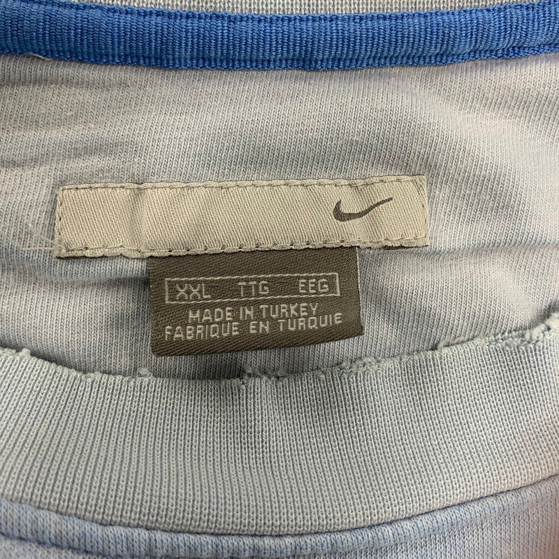 【現状渡し品】【メンズ】 NIKE ナイキ 00S SWOOSH LOGO SWEATSHIRT 00年代 スウッシュロゴスウェットシャツ トップス 長袖 146-250816-ma-09-izu サイズ：XXL カラー：LIGHT BLUE 万代Net店