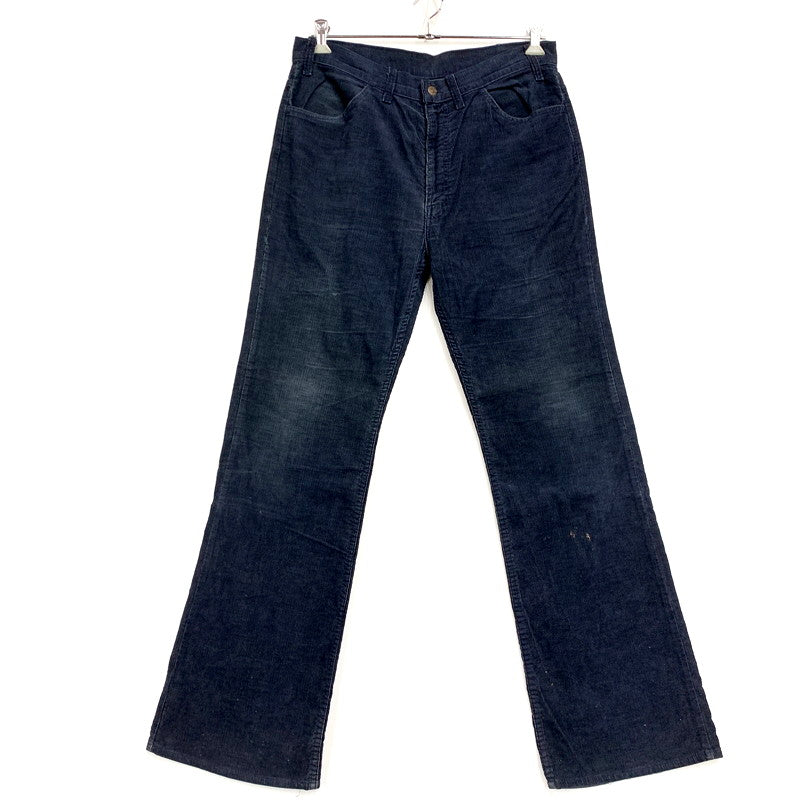 【現状渡し品】【メンズ】 Levi's リーバイス CORDUROY FLARE PANTS コーデュロイ フレア パンツ 216刻印 TALON LIGHTNINGジッパー ボトムス 157-250814-as-18-izu サイズ：36×34 カラー：ネイビー 万代Net店