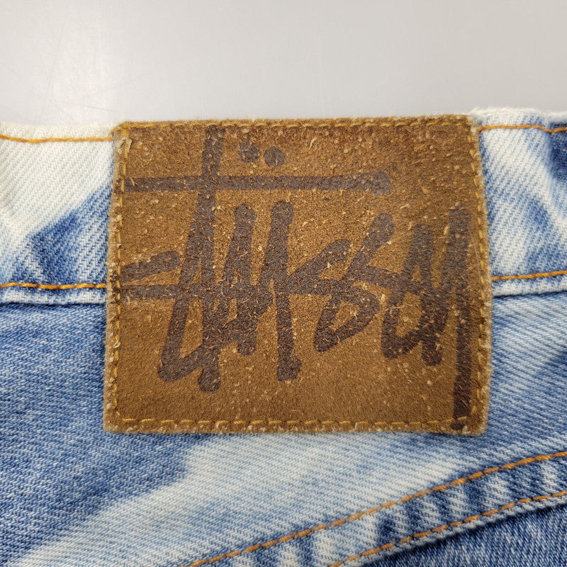 【中古品】【メンズ】 OLD STUSSY オールドステューシー USA製 90S BLEACH DENIM SHORTS 90年代 ブリーチ デニムショーツ ズボン パンツ ボトムス 153-250811-ma-01-izu サイズ：28 カラー：インディゴ 万代Net店