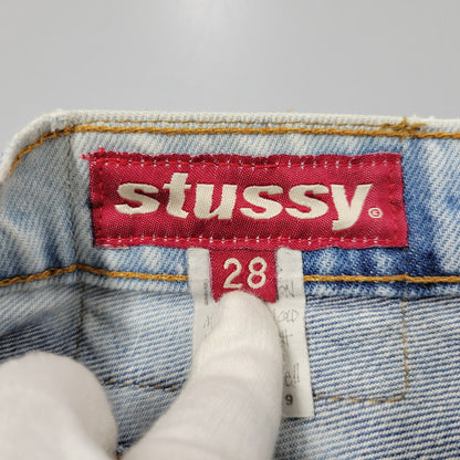 【中古品】【メンズ】 OLD STUSSY オールドステューシー USA製 90S BLEACH DENIM SHORTS 90年代 ブリーチ デニムショーツ ズボン パンツ ボトムス 153-250811-ma-01-izu サイズ：28 カラー：インディゴ 万代Net店
