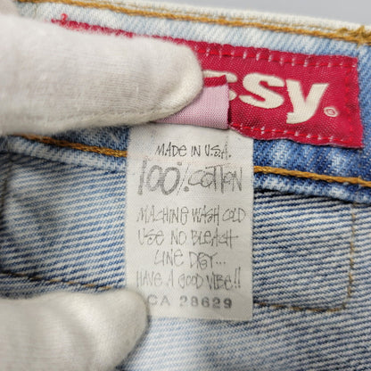 【中古品】【メンズ】 OLD STUSSY オールドステューシー USA製 90S BLEACH DENIM SHORTS 90年代 ブリーチ デニムショーツ ズボン パンツ ボトムス 153-250811-ma-01-izu サイズ：28 カラー：インディゴ 万代Net店