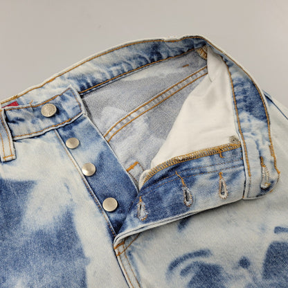 【中古品】【メンズ】 OLD STUSSY オールドステューシー USA製 90S BLEACH DENIM SHORTS 90年代 ブリーチ デニムショーツ ズボン パンツ ボトムス 153-250811-ma-01-izu サイズ：28 カラー：インディゴ 万代Net店