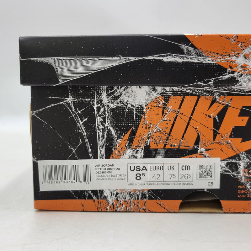【中古美品】【メンズ】 NIKE ナイキ AIR JORDAN 1 RETRO HIGH OG DZ5485-008 エア ジョーダン 1 レトロ ハイ OG スニーカー シューズ 靴 160-250811-as-09-izu サイズ：26.5cm カラー：BLACK/BLACK-SAIL-STARFISH 万代Net店
