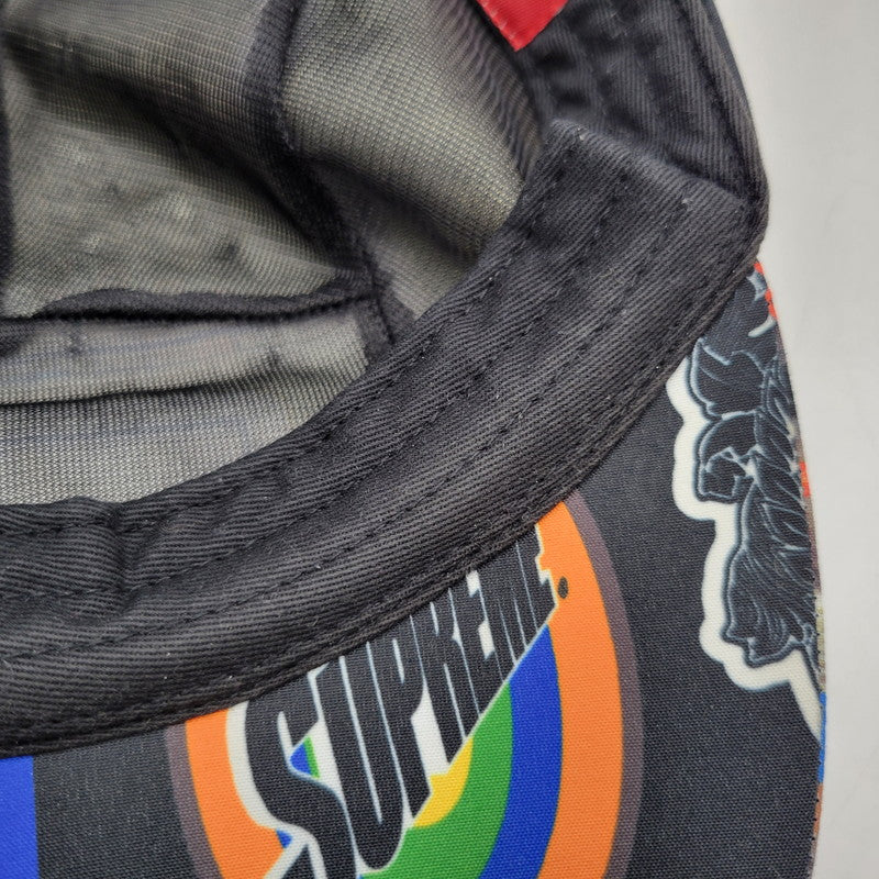 【中古品】【メンズ/レディース】 Supreme シュプリーム GORE-TEX LONG BILL CAMP CAP BLACK STICKERS ゴアテックス キャンプ キャップ 帽子 185-250811-as-03-izu サイズ：M/L カラー：ブラック系 万代Net店