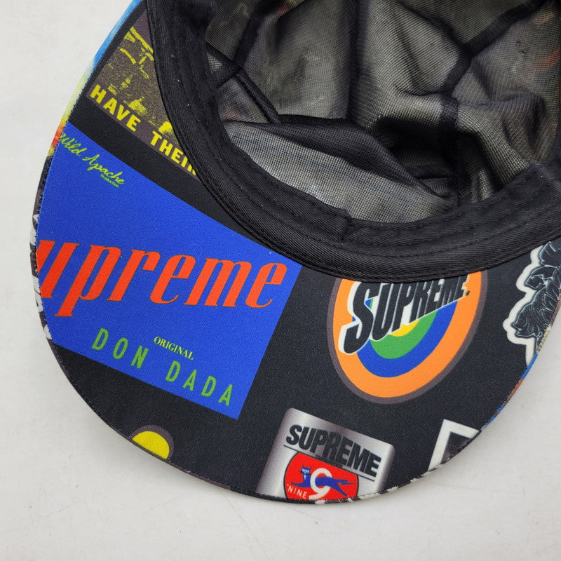 【中古品】【メンズ/レディース】 Supreme シュプリーム GORE-TEX LONG BILL CAMP CAP BLACK STICKERS ゴアテックス キャンプ キャップ 帽子 185-250811-as-03-izu サイズ：M/L カラー：ブラック系 万代Net店