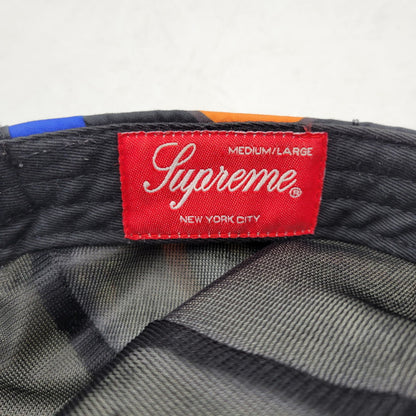 【中古品】【メンズ/レディース】 Supreme シュプリーム GORE-TEX LONG BILL CAMP CAP BLACK STICKERS ゴアテックス キャンプ キャップ 帽子 185-250811-as-03-izu サイズ：M/L カラー：ブラック系 万代Net店