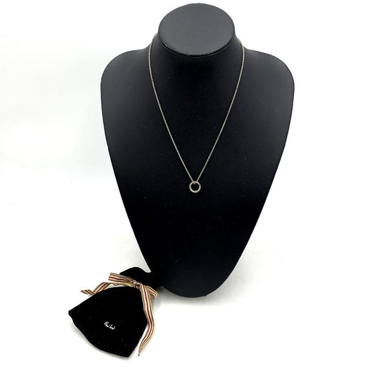 【中古品】【メンズ/レディース】 PAUL SMITH ポールスミス LOGO RING NECKLACE アクセサリー ロゴリング ネックレス アクセサリー 193-250817-rk-06-izu カラー：シルバー 万代Net店