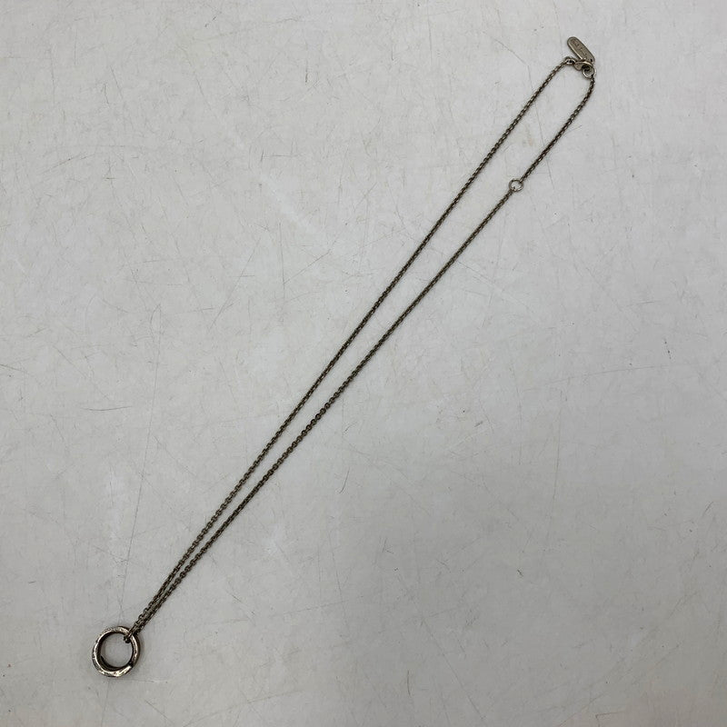 【中古品】【メンズ/レディース】 PAUL SMITH ポールスミス LOGO RING NECKLACE アクセサリー ロゴリング ネックレス アクセサリー 193-250817-rk-06-izu カラー：シルバー 万代Net店