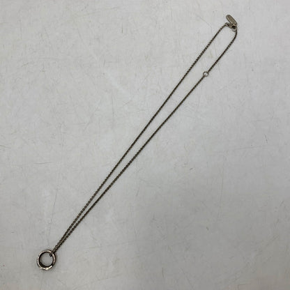 【中古品】【メンズ/レディース】 PAUL SMITH ポールスミス LOGO RING NECKLACE アクセサリー ロゴリング ネックレス アクセサリー 193-250817-rk-06-izu カラー：シルバー 万代Net店