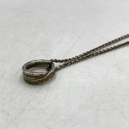 【中古品】【メンズ/レディース】 PAUL SMITH ポールスミス LOGO RING NECKLACE アクセサリー ロゴリング ネックレス アクセサリー 193-250817-rk-06-izu カラー：シルバー 万代Net店