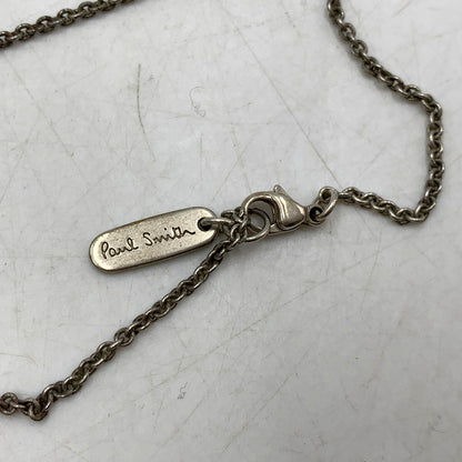 【中古品】【メンズ/レディース】 PAUL SMITH ポールスミス LOGO RING NECKLACE アクセサリー ロゴリング ネックレス アクセサリー 193-250817-rk-06-izu カラー：シルバー 万代Net店