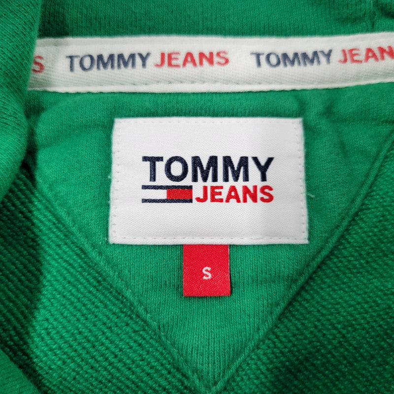【中古品】【メンズ】 TOMMY JEANS トミージーンズ HOODED SWEATSHIRT フーデッドスウェットシャツ トップス パーカー 長袖 147-250816-ma-37-izu サイズ：S カラー：グリーン 万代Net店