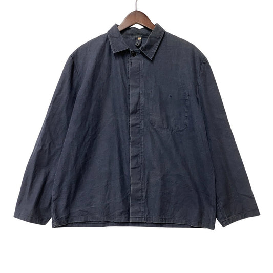 【中古品】【メンズ】 EURO VINTAGE ユーロヴィンテージ LS MILITARY SHIRT ロングスリーブ ミリタリーシャツ トップス 長袖 146-250816-ma-40-izu サイズ：52 カラー：ネイビー系 万代Net店