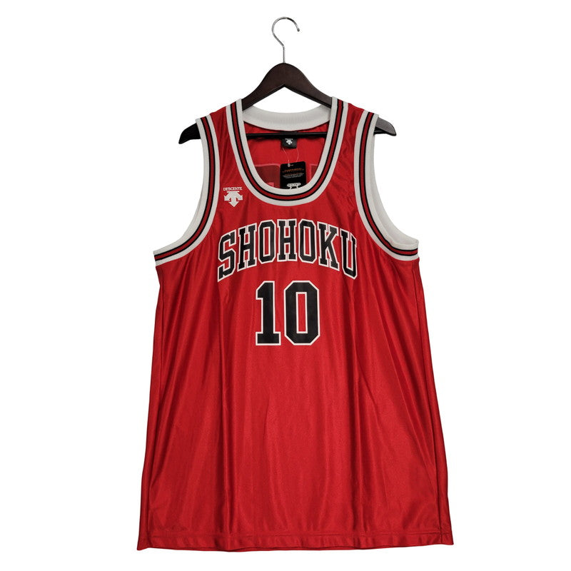 【中古美品】【メンズ】 DESCENTE デサント×SLAM DUNK スラムダンク SDD-2003 10番 桜木花道 UNIFORM ユニフォーム タンクトップ トップス 146-250814-ya-12-izu サイズ：XA カラー：レッド 万代Net店