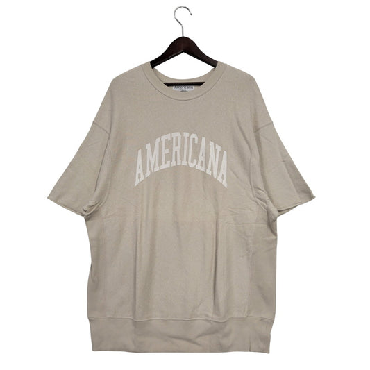 【中古品】【メンズ】 AMERICANA アメリカーナ SS SWEATSHIRT ショートスリーブ スウェットシャツ トップス 半袖 140-250817-ma-06-izu サイズ：FREE カラー：BEIGE 万代Net店