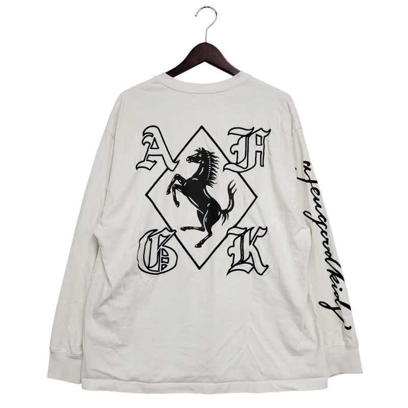 【中古品】【メンズ】 A FEW GOOD KIDS ア・フュー・グッド・キッズ HORSE LOGO LS TEE ロゴ ロング Tシャツ トップス 142-250817-rk-17-izu サイズ：M カラー：ホワイト 万代Net店