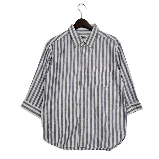 【中古品】【メンズ】 Pherrow's フェローズ STRIPE LINEN SHIRT P7BD2 ストライプ リネン シャツ トップス 145-250817-as-22-izu サイズ：L カラー：ブルー×ホワイト 万代Net店
