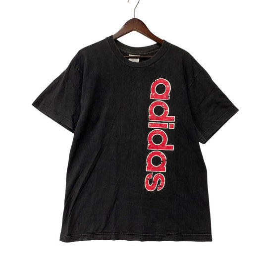 【中古品】【メンズ】 adidas アディダス T-SHIRT Tシャツ USA製 両面プリント 半袖 トップス 146-250817-as-01-izu サイズ：M カラー：ブラック 万代Net店