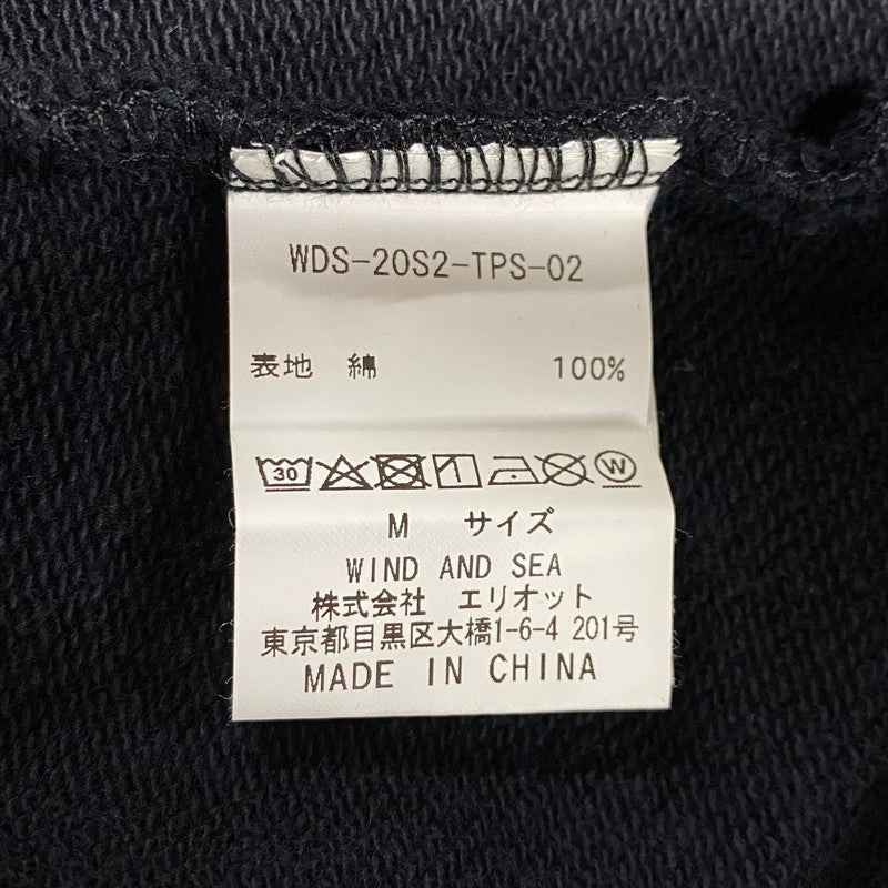 【中古品】【メンズ】 WIND AND SEA ウィンダンシー HOODED SWEATSHIRT WDS-20S2-TPS-02 フーデッド スウェットシャツ パーカー 長袖 トップス 142-250817-as-04-izu サイズ：M カラー：ブラック×レッド 万代Net店