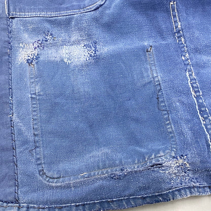 【現状渡し品】【メンズ】 FRENCH VINTAGE フレンチヴィンテージ 50-60S BLUE MOLESKIN WORK JACKET 50-60年代 ブルーモールスキン ワークジャケット アウター 長袖 146-250813-ma-03-izu サイズ：不明 カラー：ブルー 万代Net店