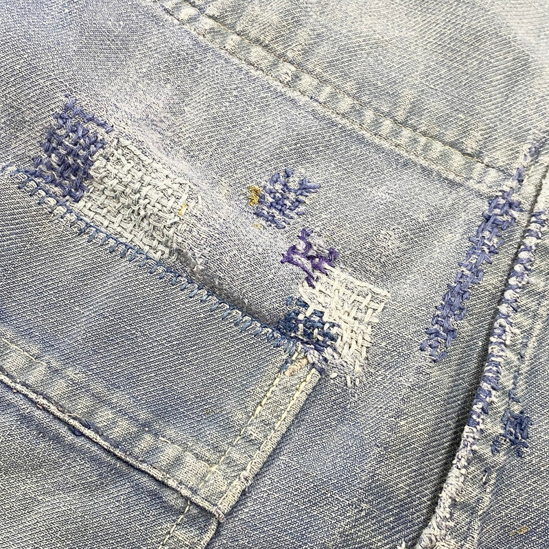 【現状渡し品】【メンズ】 FRENCH VINTAGE フレンチヴィンテージ 50-60S BLUE MOLESKIN WORK JACKET 50-60年代 ブルーモールスキン ワークジャケット アウター 長袖 146-250813-ma-03-izu サイズ：不明 カラー：ブルー 万代Net店