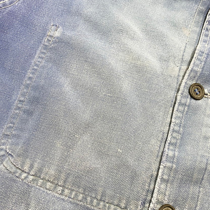 【現状渡し品】【メンズ】 FRENCH VINTAGE フレンチヴィンテージ 50-60S BLUE MOLESKIN WORK JACKET 50-60年代 ブルーモールスキン ワークジャケット アウター 長袖 146-250813-ma-03-izu サイズ：不明 カラー：ブルー 万代Net店