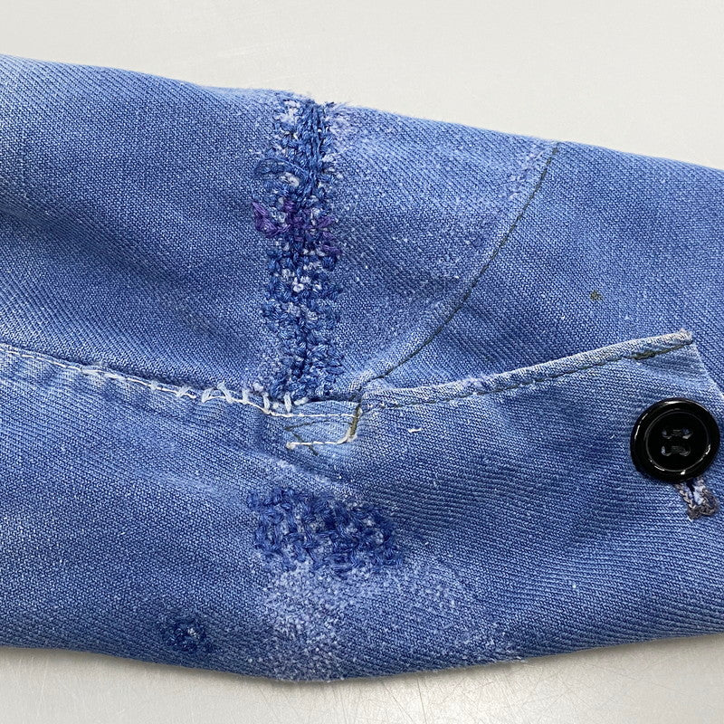 【現状渡し品】【メンズ】 FRENCH VINTAGE フレンチヴィンテージ 50-60S BLUE MOLESKIN WORK JACKET 50-60年代 ブルーモールスキン ワークジャケット アウター 長袖 146-250813-ma-03-izu サイズ：不明 カラー：ブルー 万代Net店
