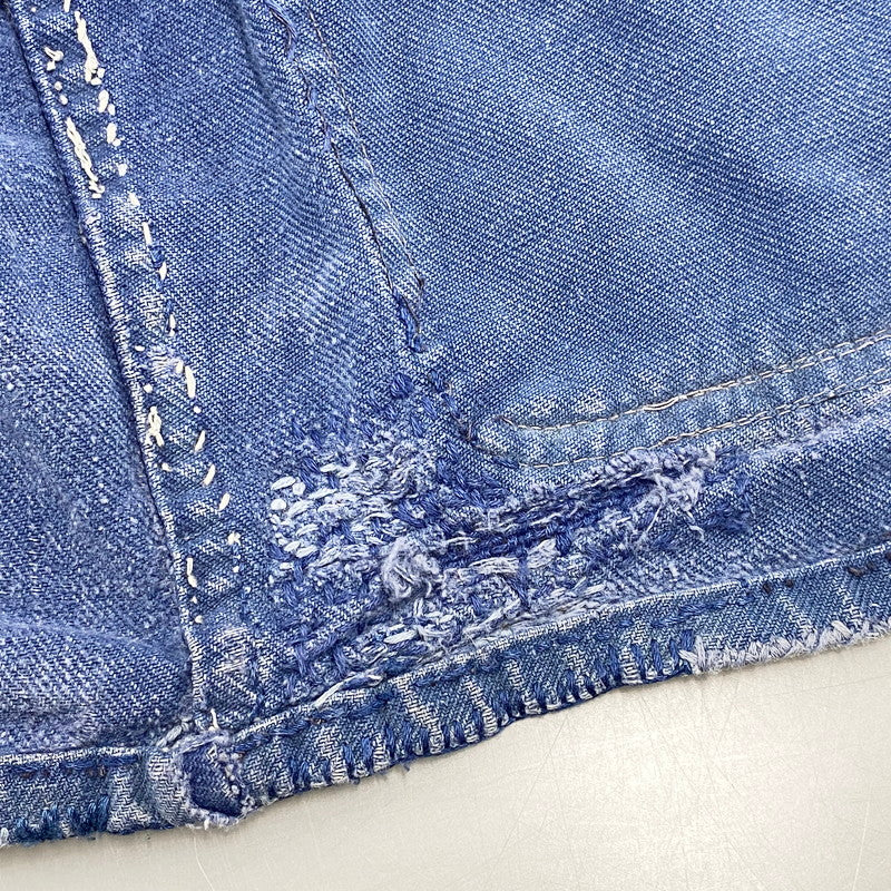 【現状渡し品】【メンズ】 FRENCH VINTAGE フレンチヴィンテージ 50-60S BLUE MOLESKIN WORK JACKET 50-60年代 ブルーモールスキン ワークジャケット アウター 長袖 146-250813-ma-03-izu サイズ：不明 カラー：ブルー 万代Net店