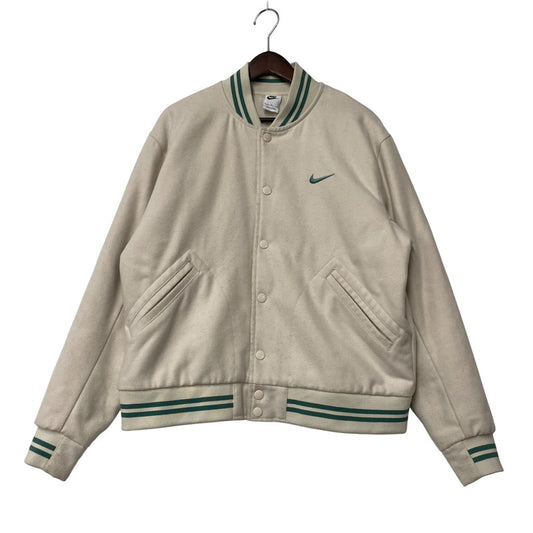 【中古品】【メンズ】 NIKE ナイキ VARSITY JACKET HQ3277-104 バーシティ ジャケット アウター 148-250817-as-08-izu サイズ：L カラー：ホワイト系 万代Net店