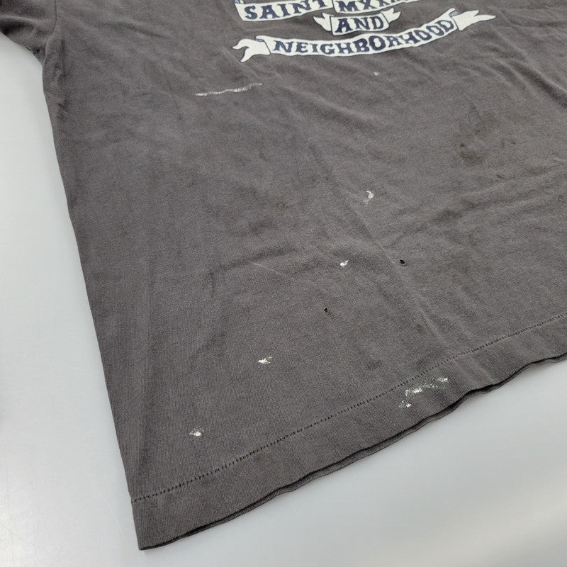 【中古美品】【メンズ】 SAINT MICHAEL セントマイケル ×NEIGHBORHOOD ネイバーフッド 25SS SM-HR8-0000-C68/STHD . SS TEE PRAY ショートスリーブ ティープレイ トップス 半袖 142-250814-ya-11-izu サイズ：XXL カラー：ブラック系 万代Net店
