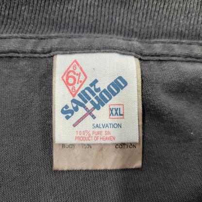 【中古美品】【メンズ】 SAINT MICHAEL セントマイケル ×NEIGHBORHOOD ネイバーフッド 25SS SM-HR8-0000-C68/STHD . SS TEE PRAY ショートスリーブ ティープレイ トップス 半袖 142-250814-ya-11-izu サイズ：XXL カラー：ブラック系 万代Net店