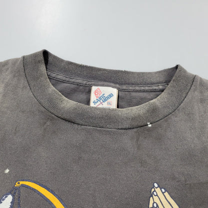 【中古美品】【メンズ】 SAINT MICHAEL セントマイケル ×NEIGHBORHOOD ネイバーフッド 25SS SM-HR8-0000-C68/STHD . SS TEE PRAY ショートスリーブ ティープレイ トップス 半袖 142-250814-ya-11-izu サイズ：XXL カラー：ブラック系 万代Net店