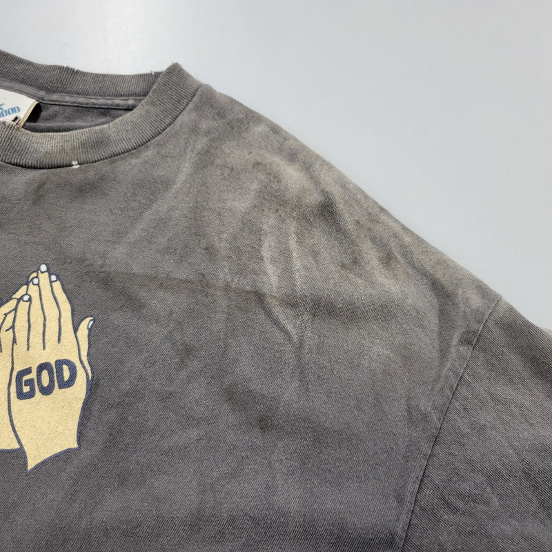 【中古美品】【メンズ】 SAINT MICHAEL セントマイケル ×NEIGHBORHOOD ネイバーフッド 25SS SM-HR8-0000-C68/STHD . SS TEE PRAY ショートスリーブ ティープレイ トップス 半袖 142-250814-ya-11-izu サイズ：XXL カラー：ブラック系 万代Net店