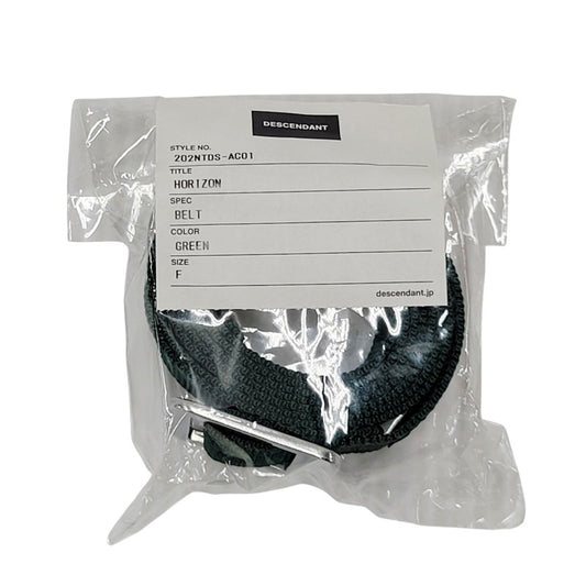 【中古品】【メンズ】 DESCENDANT ディセンダント 202NTDS-AC01 HORIZON BELT ベルト ホライズン 小物 服飾雑貨 205-250818-rk-05-izu サイズ：F カラー：グリーン 万代Net店