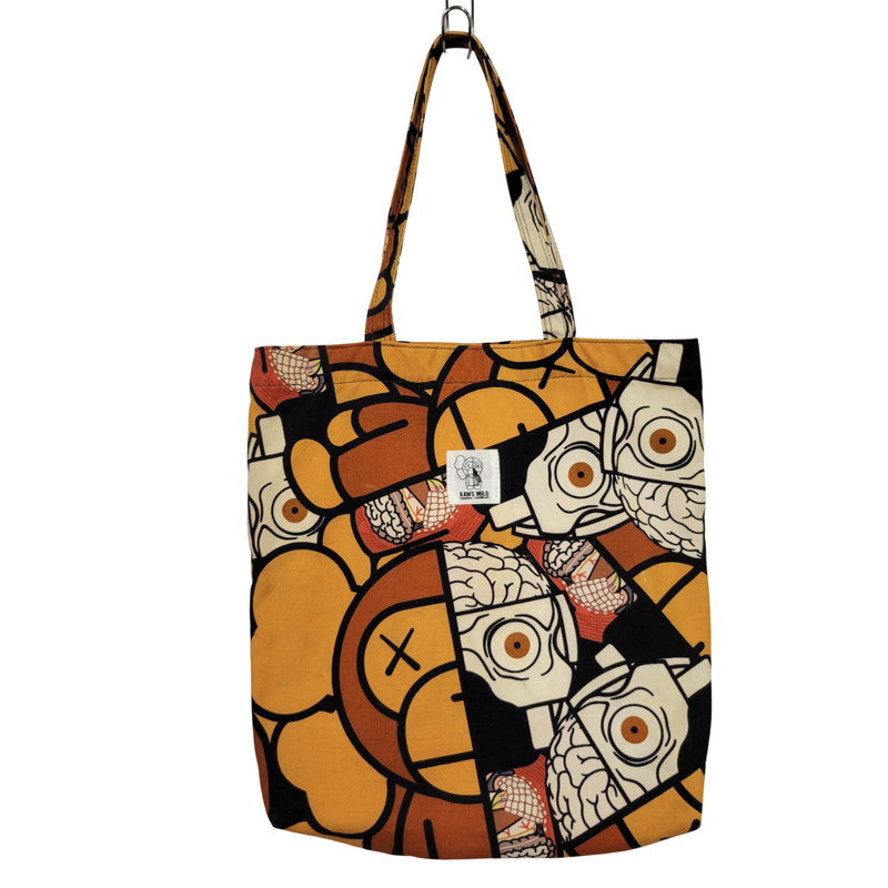 【中古品】【メンズ/レディース】 × KAWS カウズ TOTE BAG トートバッグ カバン 鞄 188-250814-as-08-izu カラー：マルチカラー 万代Net店