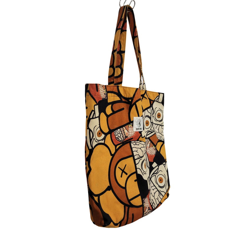 【中古品】【メンズ/レディース】 × KAWS カウズ TOTE BAG トートバッグ カバン 鞄 188-250814-as-08-izu カラー：マルチカラー 万代Net店