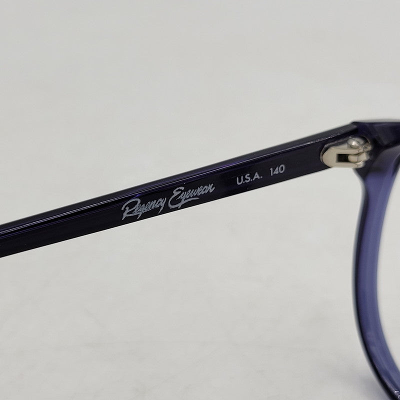 【中古品】【メンズ/レディース】 REGENCY EYEWEAR レジェンシー アイウェア SUNGLASSES サングラス 眼鏡 メガネ レンズ無し USA製 小物 服飾雑貨 203-250815-ay-09-izu サイズ：54口17 カラー：ネイビー 万代Net店
