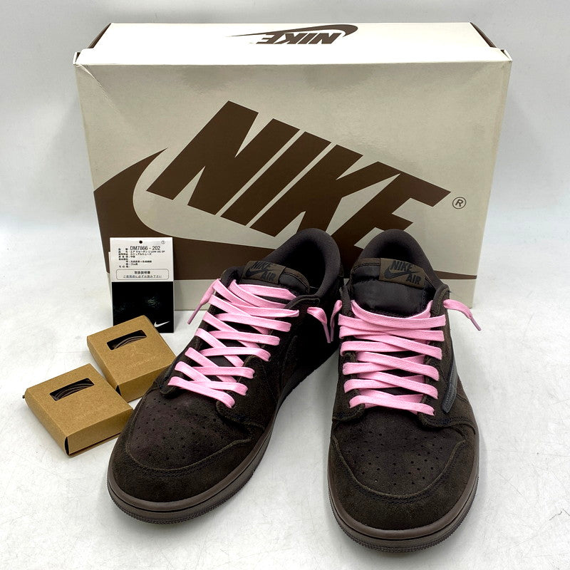 【中古品】【メンズ】 NIKE ナイキ ×TRAVIS SCOTT トラヴィス スコット DM7866-202 AIR JORDAN エア ジョーダン 1 LOW OG SP スニーカー シューズ 靴 160-250901-ya-04-izu サイズ：27.5cm カラー：VELVET BROWN AND DARK MOCHA 万代Net店