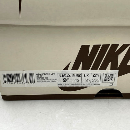 【中古品】【メンズ】 NIKE ナイキ ×TRAVIS SCOTT トラヴィス スコット DM7866-202 AIR JORDAN エア ジョーダン 1 LOW OG SP スニーカー シューズ 靴 160-250901-ya-04-izu サイズ：27.5cm カラー：VELVET BROWN AND DARK MOCHA 万代Net店