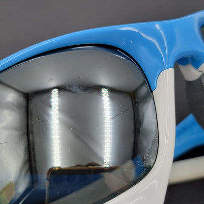 【現状渡し品】【メンズ/レディース】 OAKLEY オークリー RACING JACKET SPORT SUNGLASSES OO9197-06 レーシング ジャケット スポーツ サングラス USA製 小物 服飾雑貨 203-250815-ay-05-izu サイズ：62口18-126 カラー：ブルー×ホワイト 万代Net店