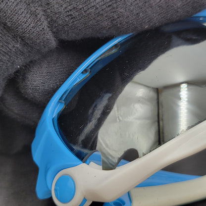 【現状渡し品】【メンズ/レディース】 OAKLEY オークリー RACING JACKET SPORT SUNGLASSES OO9197-06 レーシング ジャケット スポーツ サングラス USA製 小物 服飾雑貨 203-250815-ay-05-izu サイズ：62口18-126 カラー：ブルー×ホワイト 万代Net店