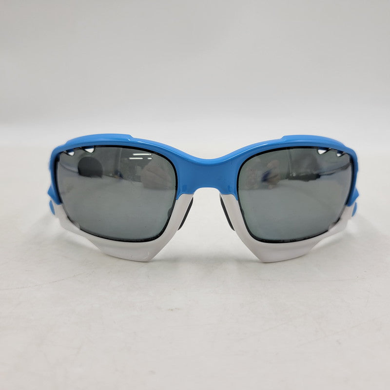 【現状渡し品】【メンズ/レディース】 OAKLEY オークリー RACING JACKET SPORT SUNGLASSES OO9197-06 レーシング ジャケット スポーツ サングラス USA製 小物 服飾雑貨 203-250815-ay-05-izu サイズ：62口18-126 カラー：ブルー×ホワイト 万代Net店