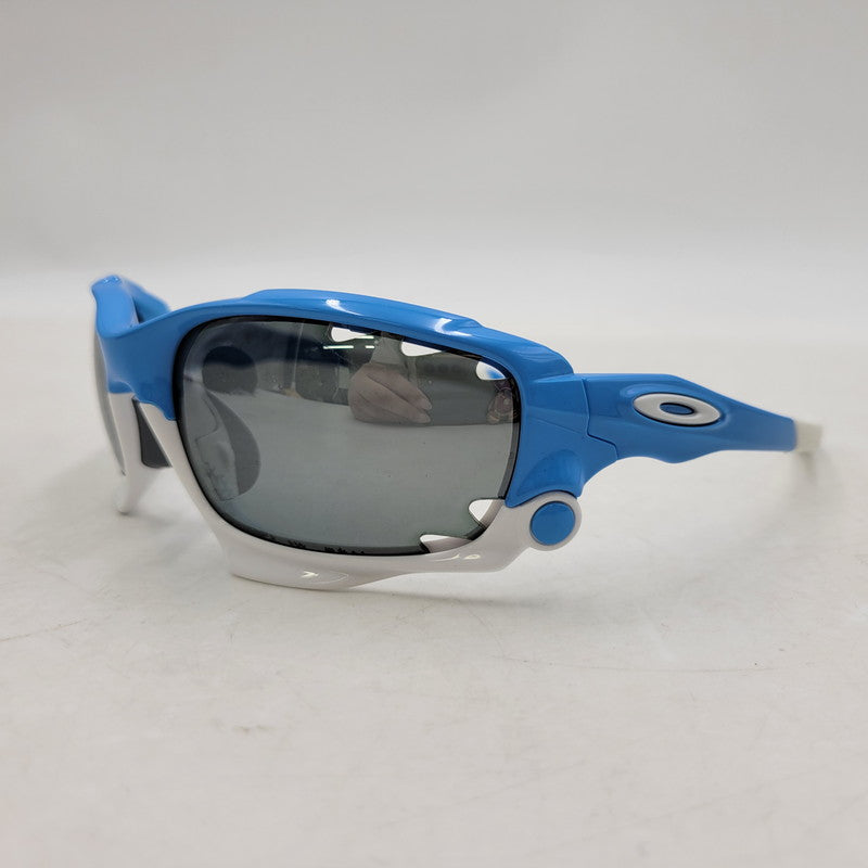 【現状渡し品】【メンズ/レディース】 OAKLEY オークリー RACING JACKET SPORT SUNGLASSES OO9197-06 レーシング ジャケット スポーツ サングラス USA製 小物 服飾雑貨 203-250815-ay-05-izu サイズ：62口18-126 カラー：ブルー×ホワイト 万代Net店