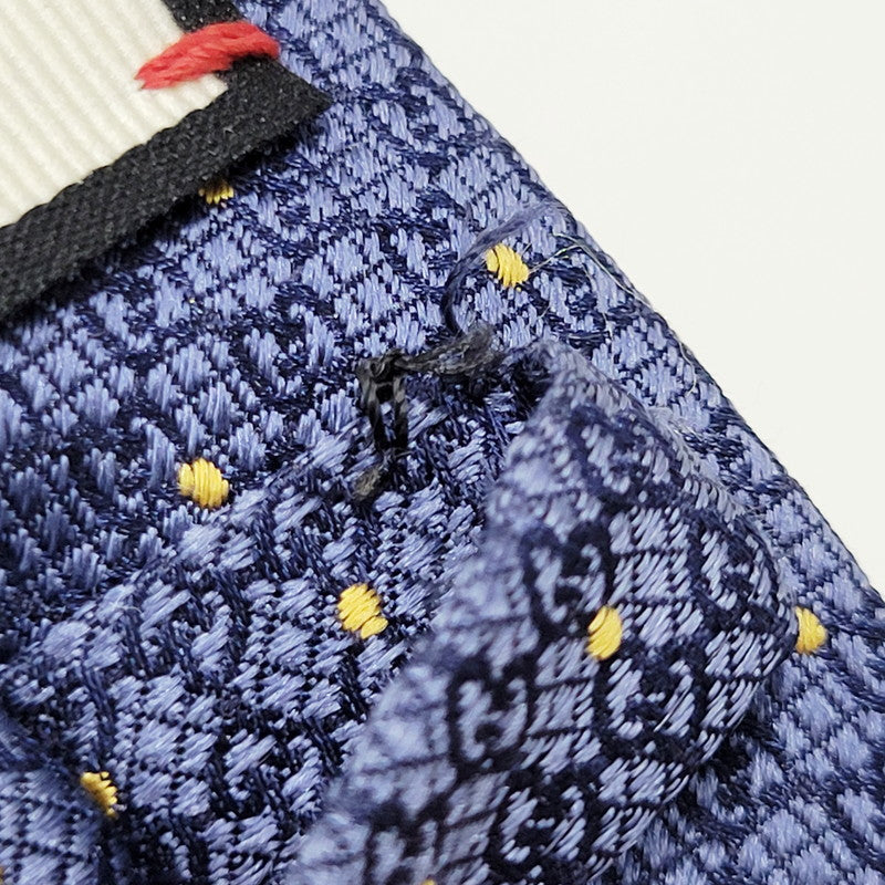 【中古品】【メンズ】 GG DOT NECKTIE ドット ネクタイ 服飾雑貨 スーツ用小物 183-250818-rk-04-izu カラー：ブルー 万代Net店