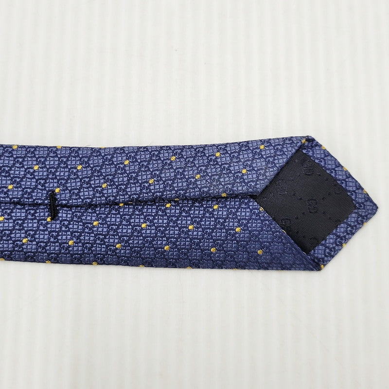 【中古品】【メンズ】 GG DOT NECKTIE ドット ネクタイ 服飾雑貨 スーツ用小物 183-250818-rk-04-izu カラー：ブルー 万代Net店