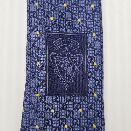 【中古品】【メンズ】 GG DOT NECKTIE ドット ネクタイ 服飾雑貨 スーツ用小物 183-250818-rk-04-izu カラー：ブルー 万代Net店